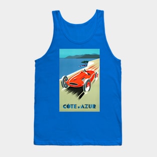 Vintage Travel Poster - Cote D'Azur Tank Top